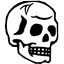 A logo image of a skull